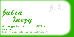 julia knezy business card